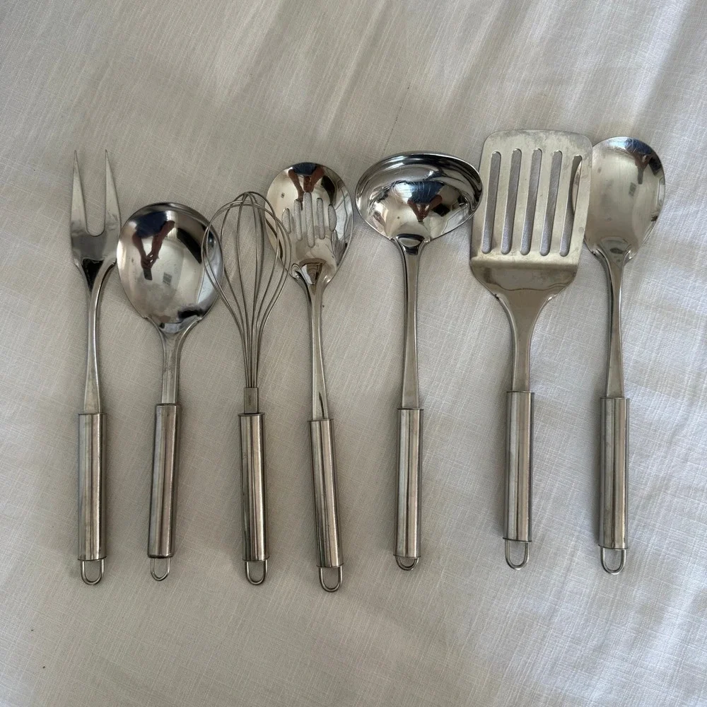 Estia 7 Piece 18/10 Stainless Steel Kitchen Utensil Set Ladle Whisk Spatula Fork